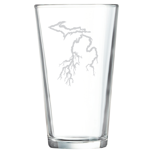 michigan pint glass, michigan glass, mi glass, mi pint glass, pint glass, michigan dishes