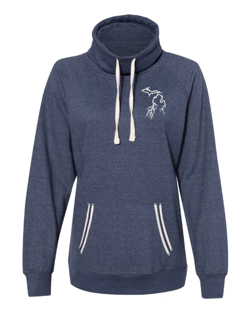 Womens Navy Cowl Neck, women's clothing, women clothing, women apparel, michigan clothing for women